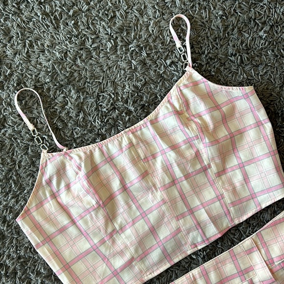 NWT Princess Polly Check Mate Mini Multi Skirt Set In Pink Size 12 - Picture 4 of 16
